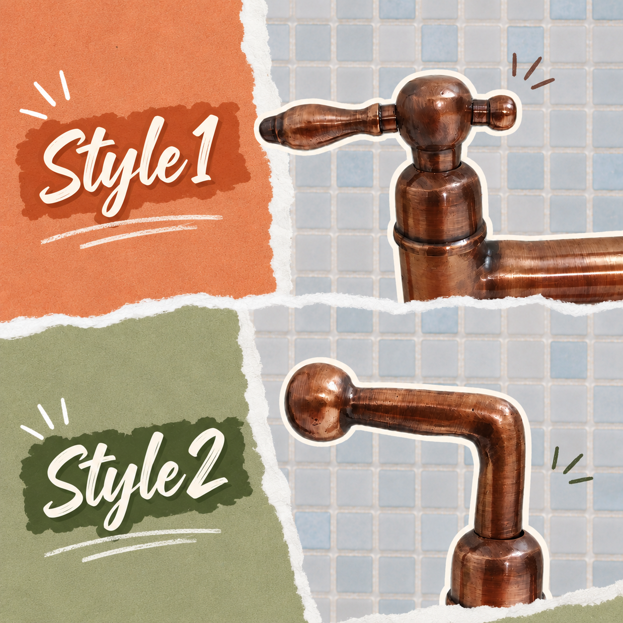 Aged Copper Bridge Kitchen Faucet with Side Sprayer & Filtered-Water Tap