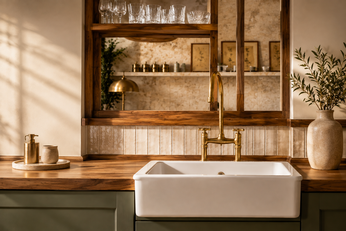 Brass fixtures,
made to belong.
