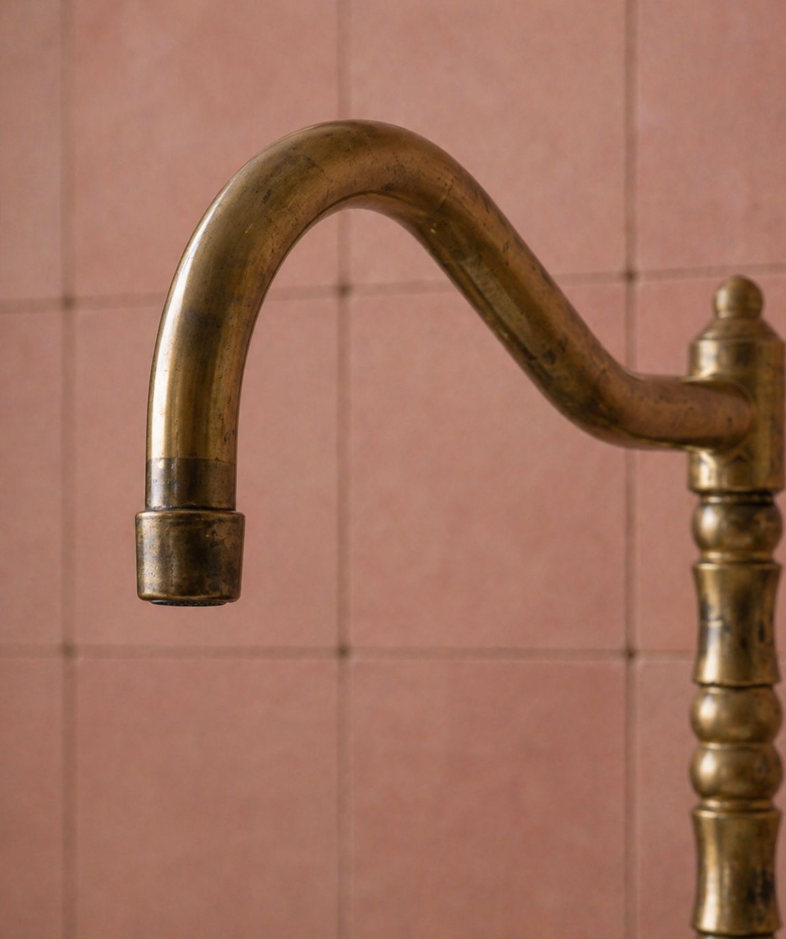 Unlacquered Brass Bridge Kitchen Faucet with Side Sprayer